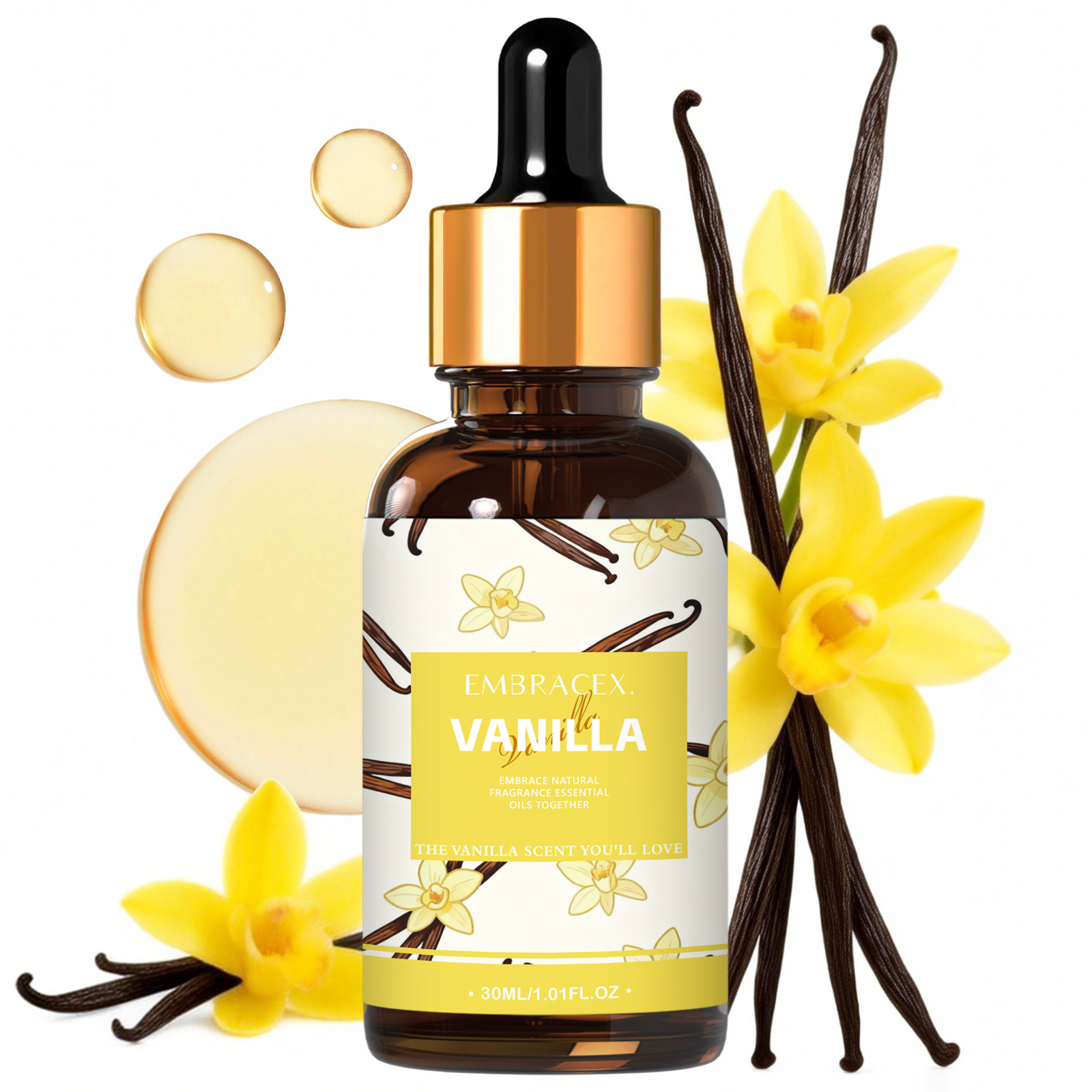 Candle Souvenir - 30ml Vanilya Esansiyel Yağları Difüzörler İçin