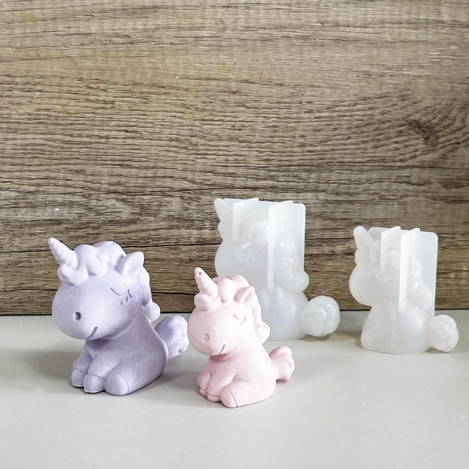 Candle Making Supplies Kit - 3D Geometrik Silikon Unicorn Kedi Geyik