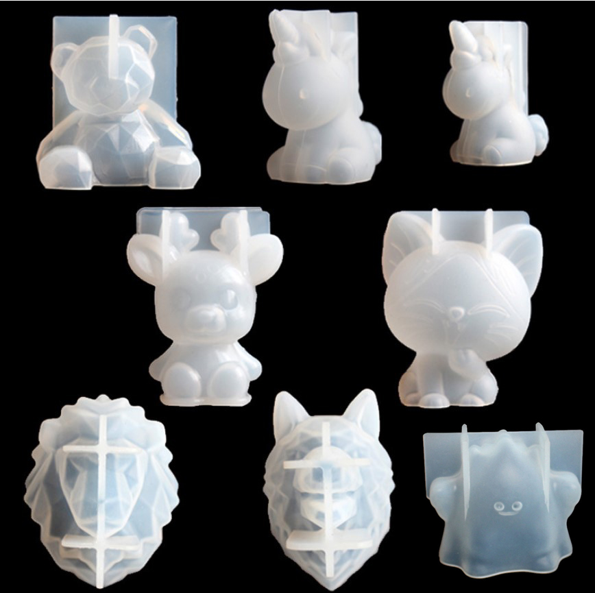 Candle Making Supplies Kit - Şeffaf Unicorn Silikon Epoksi Reçine Kalıpları