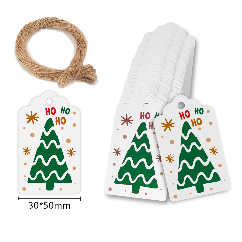Kraft Hang Tag - Merry Christmas Etiketleri Kraft Kağıt Kart