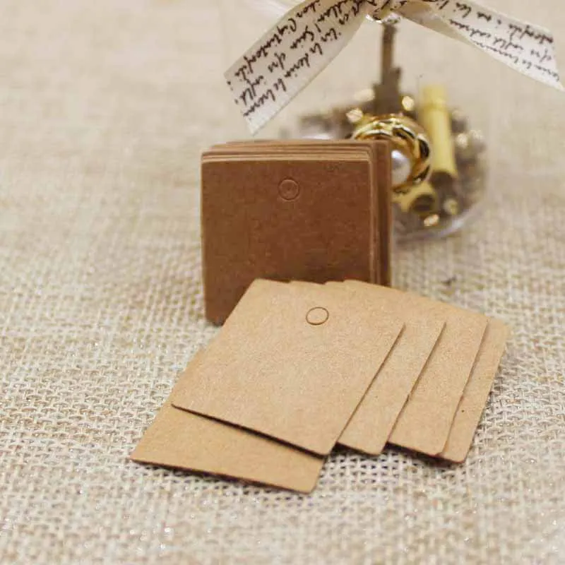 100 adet 2.5*2.5 cm Küçük Boy  - Kraft Hang Tag incelemesi ve fiyatı
