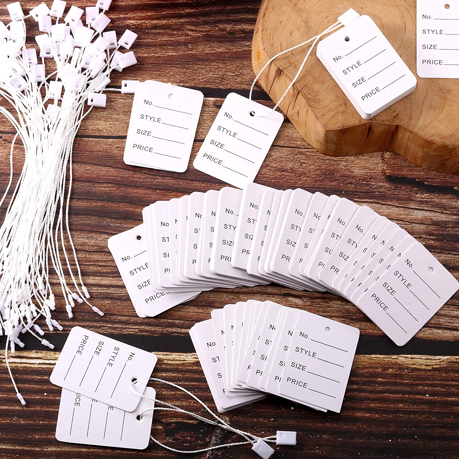 100 adet/grup 3.5x5 cm Fiyat E - Kraft Hang Tag incelemesi ve fiyatı