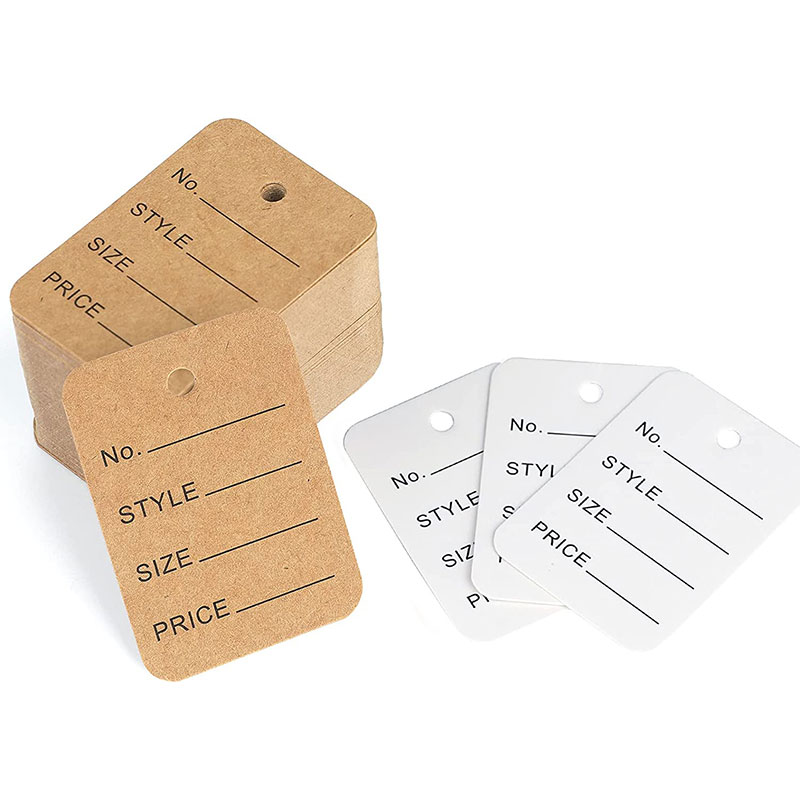 100 adet/grup 3.5x5 cm Fiyat E - Kraft Hang Tag incelemesi ve fiyatı