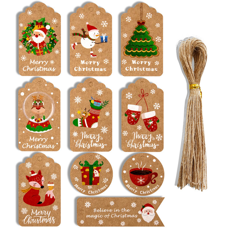 50 Adet Noel Kraft Kağıt Etike - Kraft Hang Tag incelemesi ve fiyatı