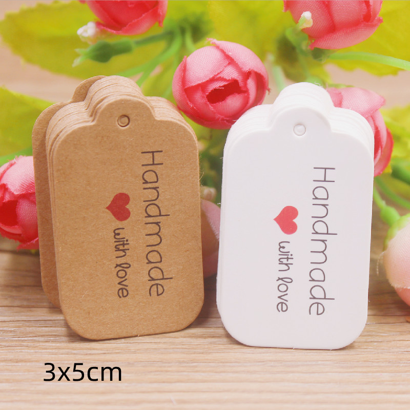 100 adet 3x5cm Kraft Kağıt Kah - Kraft Hang Tag incelemesi ve fiyatı