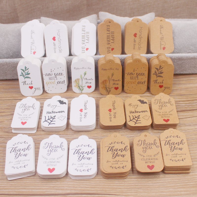 100 adet 3x5cm Kraft Kağıt Kah - Kraft Hang Tag incelemesi ve fiyatı