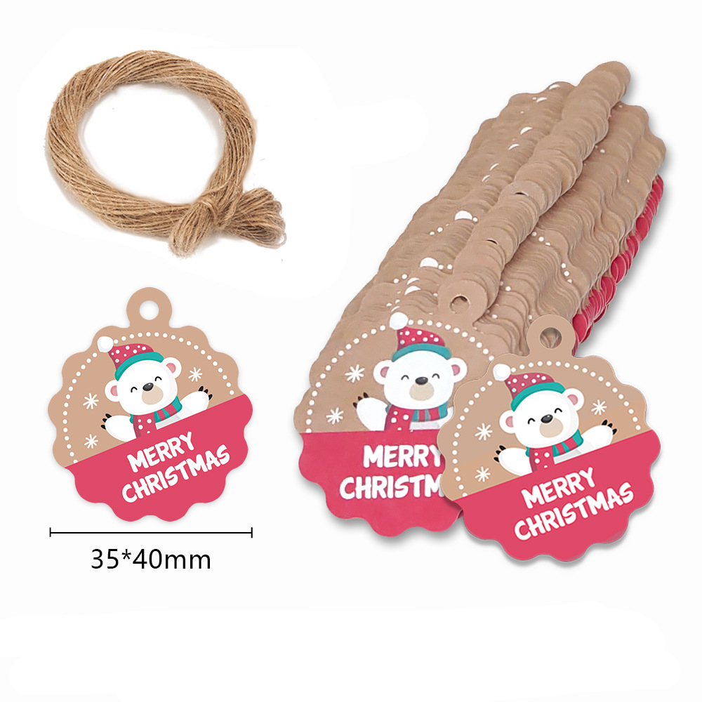 100 adet Merry Christmas etike - Kraft Hang Tag incelemesi ve fiyatı