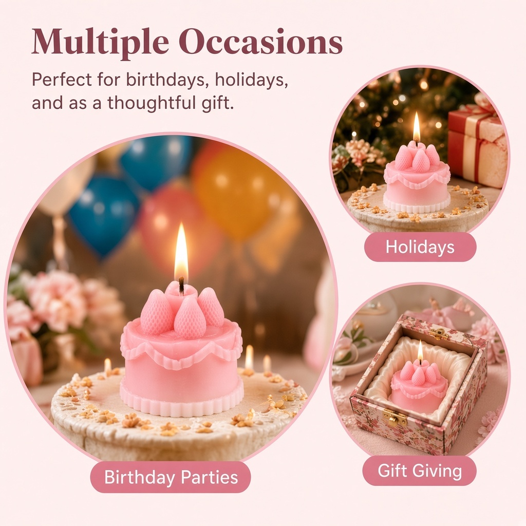 1 Adet Kek Şeklinde Kokulu Mum - Candle Souvenir incelemesi ve fiyatı