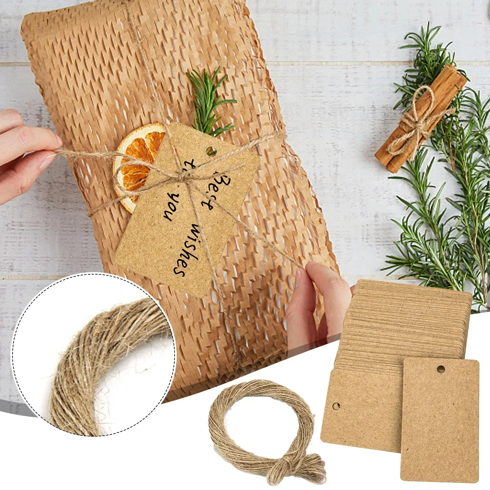 Kraft Kağıt Etiketleri 100'lü  - Kraft Hang Tag incelemesi ve fiyatı