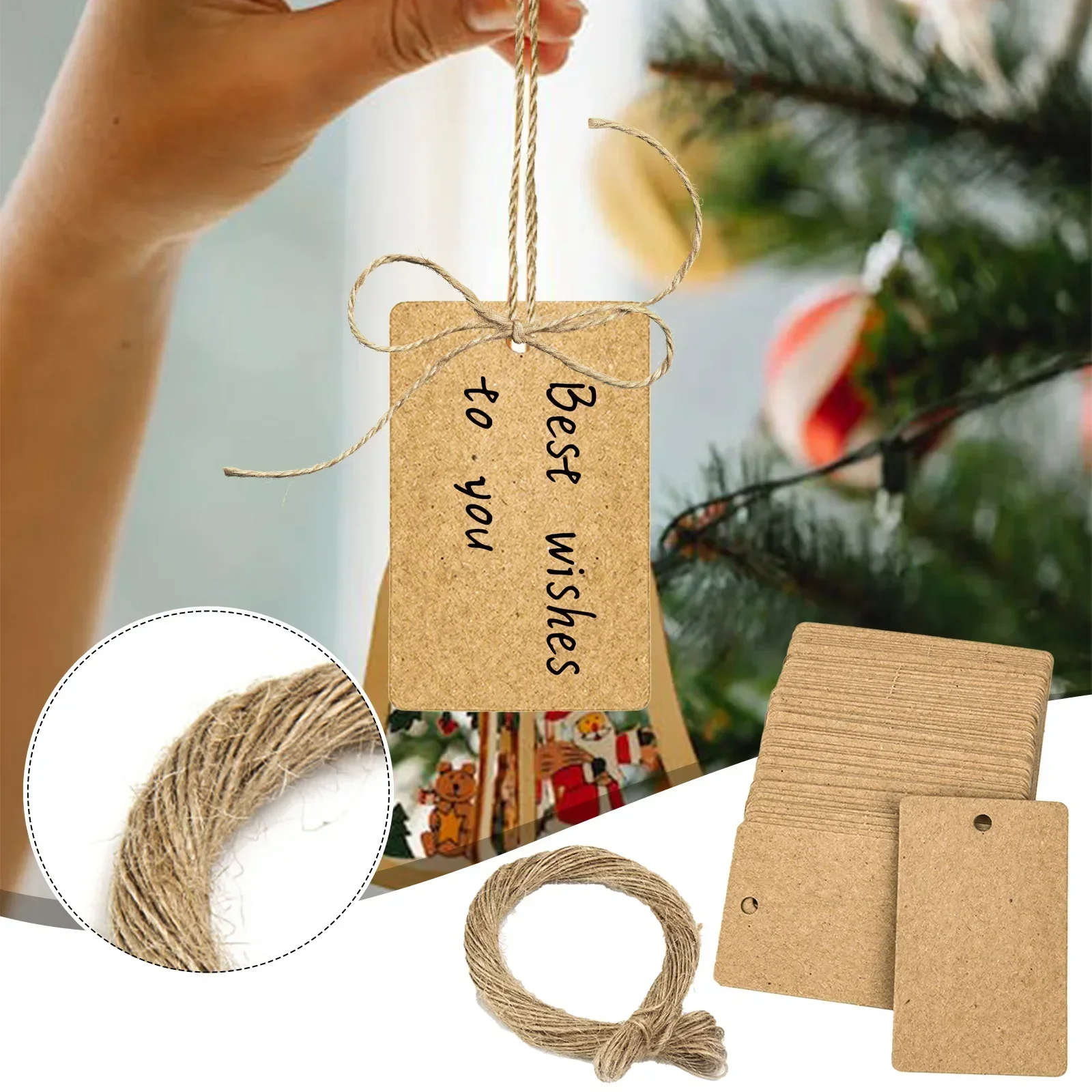 Kraft Kağıt Etiketleri 100'lü  - Kraft Hang Tag incelemesi ve fiyatı